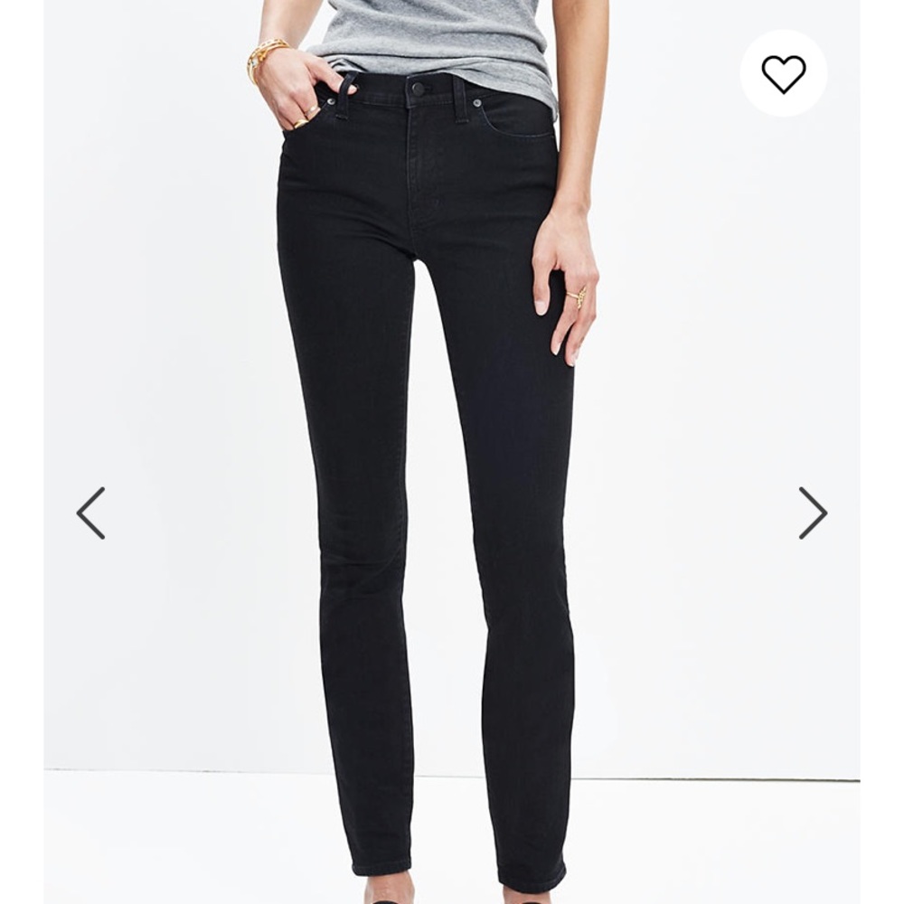 Madewell 9" High-Rise Skinny Jeans in Black Frost